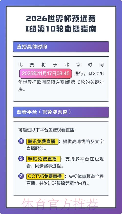 2026世界杯直播平台推荐指南